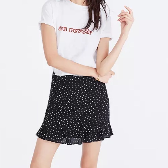 Madewell Dresses & Skirts - Madewell Silk Ruffle Edge Skirt